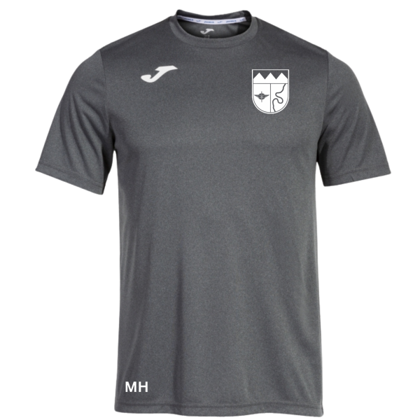 T-Shirt grau meliert mit Logo und Schriftzug